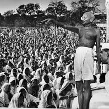 Launches the first mass movement in India called the Non-Cooperation Movement